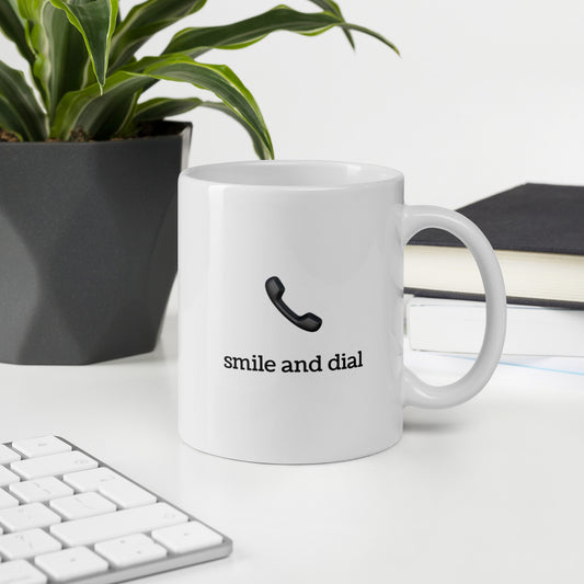 Smile and dial mug