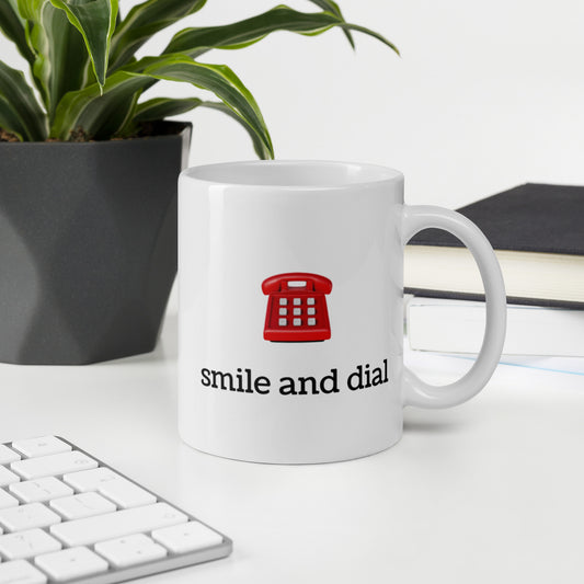 Smile & dial coffee mug